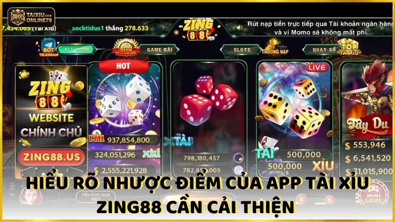Tại Sao App Tài Xỉu Zing88 Là Lựa Chọn Đáng Cân Nhắc? 3 Hiểu rõ nhược điểm của app tài xỉu Zing88 cần cải thiện