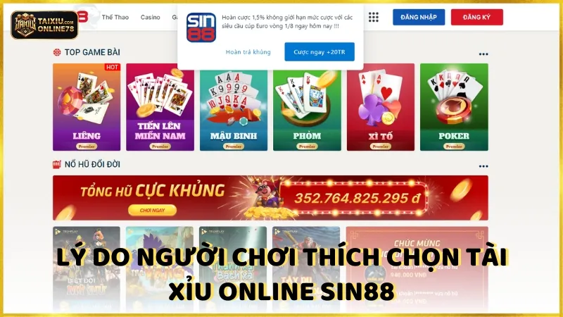 Chiến Thuật Sin88 Tài Xỉu: Làm Sao Để Tăng Tỷ Lệ Thắng? 3 Lý do người chơi thích chọn Tài Xỉu online Sin88