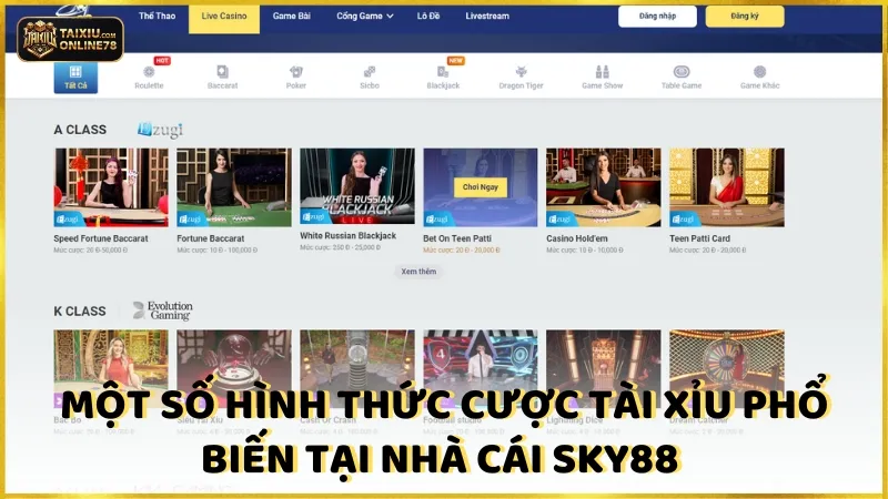 Đại Chiến Sky88 Tài Xỉu: Mẹo Hay Để Chiến Thắng Mọi Đối Thủ 4 Một số hình thức cược Tài xỉu phổ biến tại nhà cái Sky88